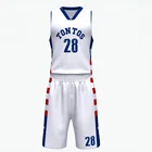 Best Quality customize Blank sublimated white latest 2018 basketball jersey uniform design