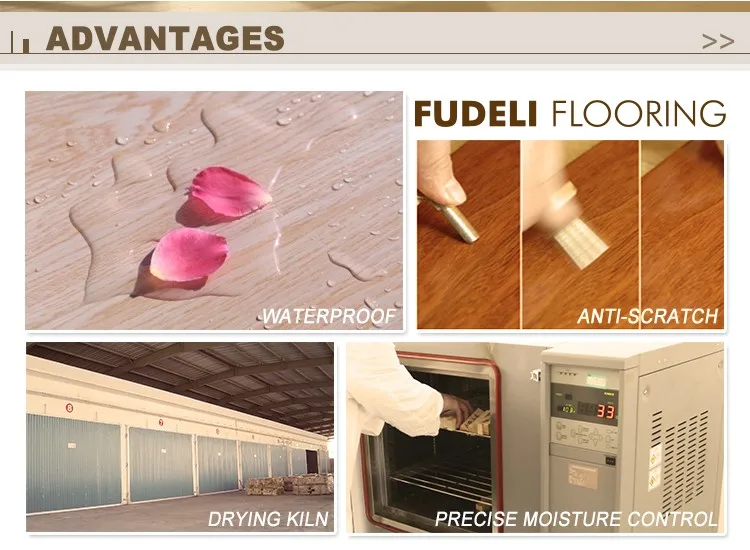 Fudeli Natural White Washed Solid Teak Wood Floor