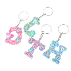 Pvc Soft Rubber Letter Alphabet promotional 3d Unicorn Logo Custom Key Chain Keychain