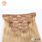 Wholesale Virgin Peruvian Hair Peruvian Clips in Hair 100% Human Hair Extensions