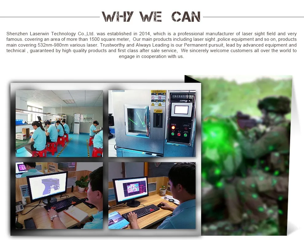 Tactical 550lumen LED light plus green laser sight used for rifle