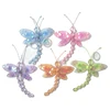 3 inch Mini handmade Silk Nylon artificial dragonfly for party and wedding decoration