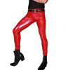 Sexy men's PU leather pants imitation latex Slim stage pants bag legs feet fashion cool motorcycle pants Can Be Customized