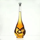 AIHPO07 Unique Shaped Antique Gift Fancy Custom Empty Mini 100ml 375ml 750ml Glass Wine Liquor Bottles