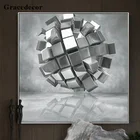 Club Decoration Black And White Large Ornate Framed Wall Art Oil Painting