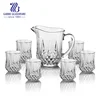 1 glass jug with 6 tumbler high quality glass cup set 7pcs water drinking set