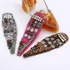 Original Hot Drilling Custom Textile Sandal Decoration Strip Acrylic Handmade Plastic Beading Shoes Accessories Woman