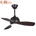 Hot Sale Modern Simple 3 Plywood Blades Remote Control LED Ceiling Fan Light