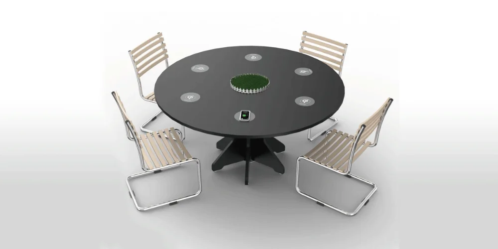 Public desk furniture QI wireless charger box with CE FCC UL certification