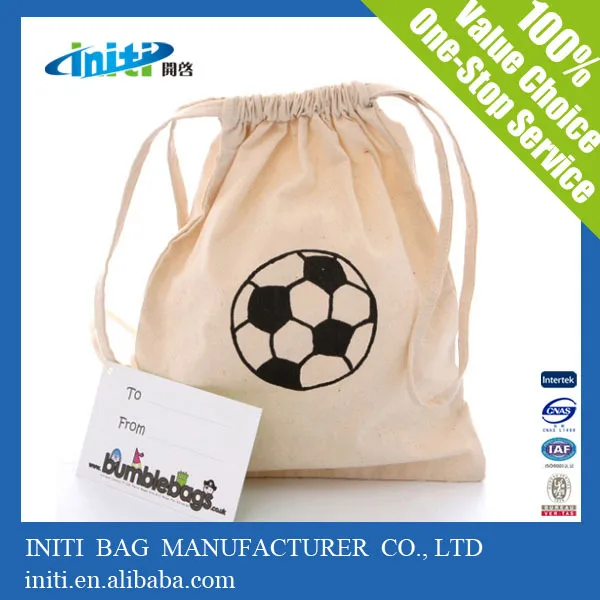 custom printed small cotton muslin drawstring bags