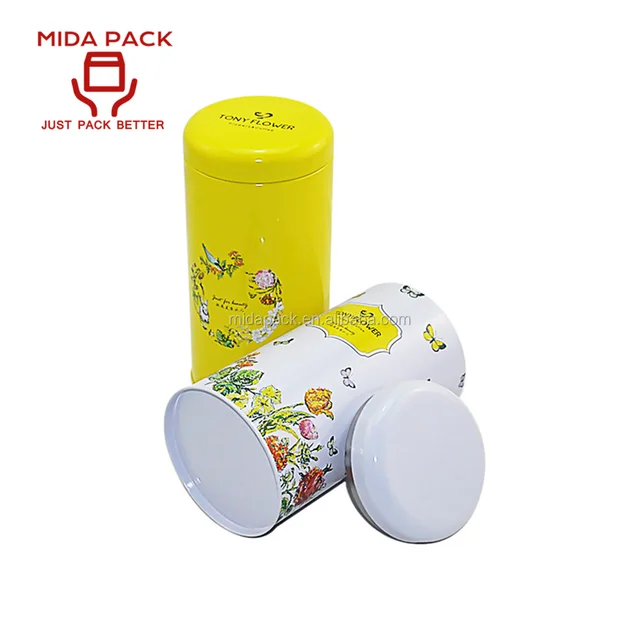 custom logo wholesale luxury round gift flower tin box for