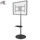 Support 32 To 65 Inch Rotation 360 Degree Heavy Load Metal Display Stand With Height Adjustment