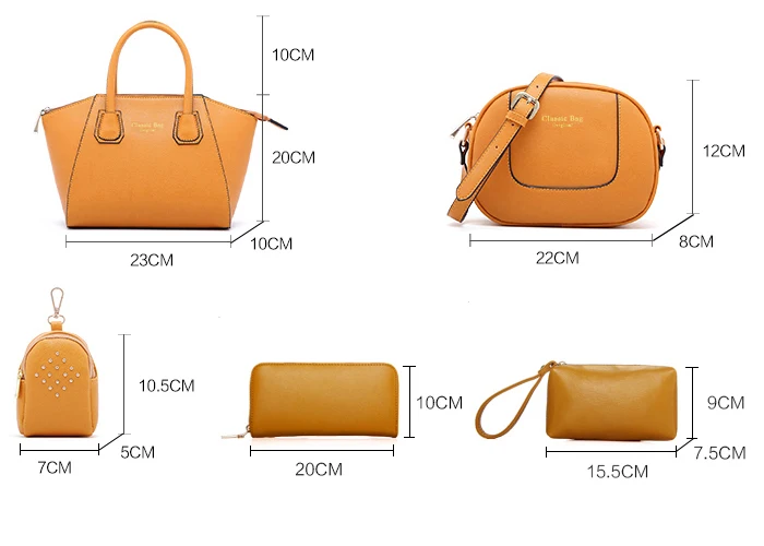 2017 wholesale pu leather women bags lady fashion handbag sets