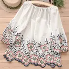 New Design Long Sleeve Casual Embroidery Woman Blouse