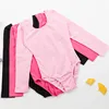 Wholesale Cheap Cotton Lycra Kids Girls Black Pink Long Sleeve Leotard