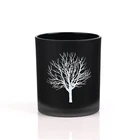 8OZ black glass candle jar with good price