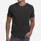 OEM high quality bamboo cotton V neck sports t shirt for men