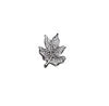 china wholesale brooch best selling silver alloy rhinestone maple leaf magnet brooch