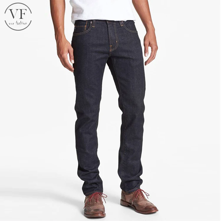 Ihracat erkek giysileri erkek % 100% pamuk ince tasarımcı denim jeans ile OEM