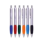 Bamboo gripper popular plunger action ballpoint pen with logo