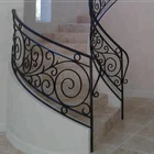 Modern decorative wrought iron spiral staircase