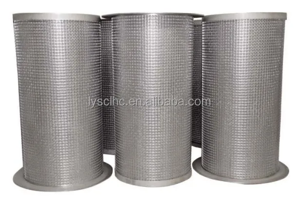 Pure SS304 316L 20 inch size 10 micron stainless steel pleated filter cartridge for water oil filtration system