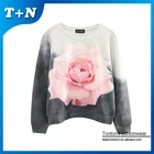 Fleece college sublimation all over print crewneck sweatshirt
