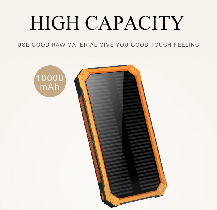 High capacity mobile charger waterproof solar power bank 20000mah - ANKUX.COM
