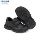 Bulk Groothandel Aangepaste Breed Maat Uniform Kids Jongens Zwart Lederen Schoenen School voor Student