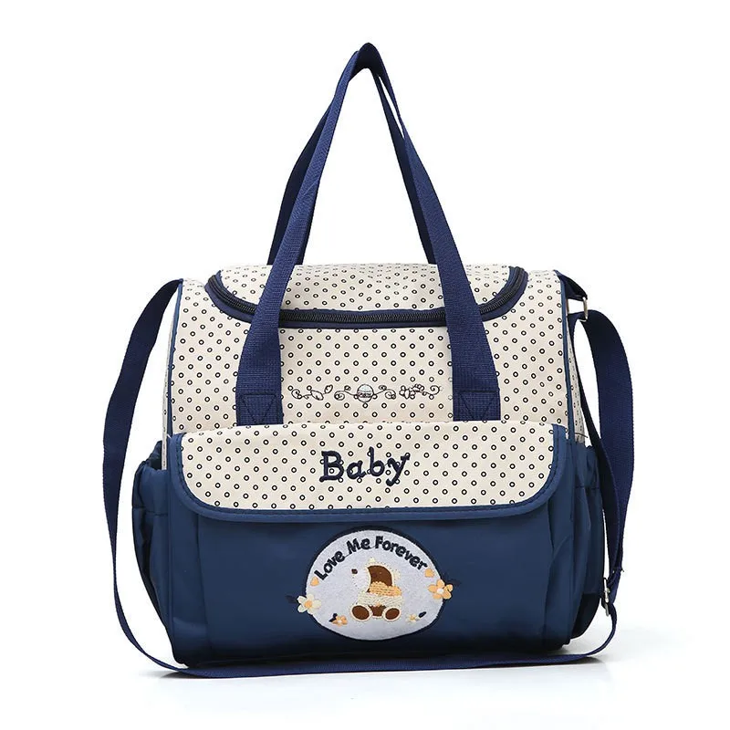 CROAL CHERIE 381830cm 5pcs Baby Diaper Bag Sets changing Nappy Bag For Mom Multifunction Stroller Tote Bag Organizer (10)