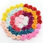Artificial Crafts Handmade Satin Ribbon Rose Flowers For Garment
