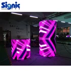 P2.5 P4 flexible led module advertising curved cylinder led screen display