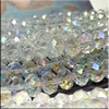 garment decorative beads,beautiful color faceted glass bead,clear ab rondelle crystal beads