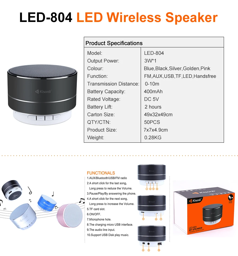 Amazon Top Sale Digital Music BT Portable Wireless Speaker Factory Hot Sell in Europe - ANKUX.COM