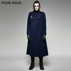 Y-697 Gothic men winter military uniform style big turn down collar long coat