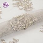 New arrival Good price High quality mesh sequined bridal beaded lace fabric for party dress