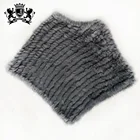 Unique Style Women Fur Capes Shawls Real Rabbit Fur Poncho