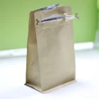 Biodegradable Waterproof Customised Kraft Paper Bag With Logo For Food Packaging