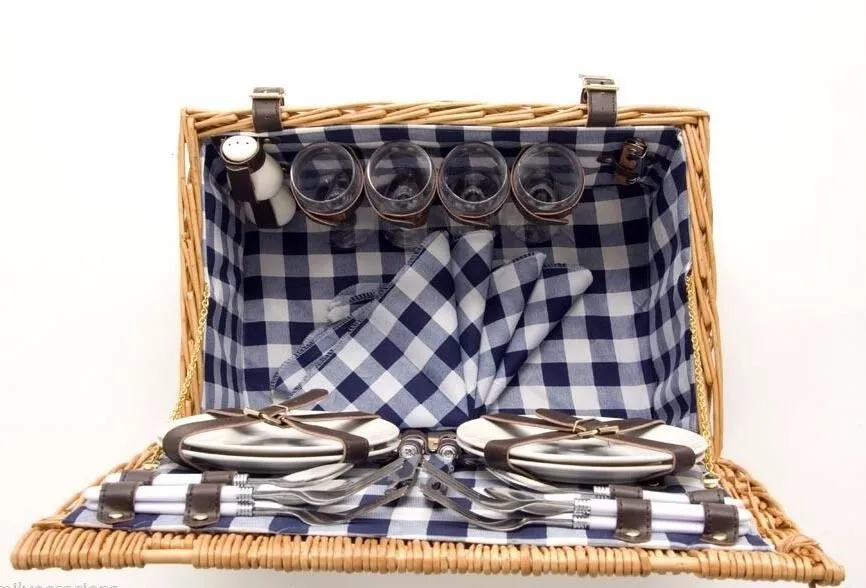 hamper basket 6 4 and 2 person wicker picnic hamper basket