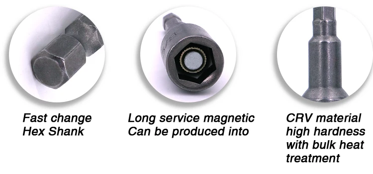 1/4 Inch Hex Shank Magnetic Nut Setter Driver Socket Bit