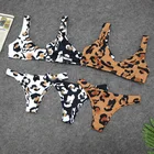 Angel Luna girl sexy open swimwear swimsuit leopard african print bikini