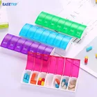 Custom Child Proof Plastic Pill Organizer 7 Day Fancy Plastic Medicine Portable Pill Box for Travel