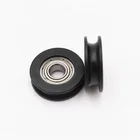 Polyurethane u groove roller wheel plastic pulley R4ZZ sliding door roller wheel