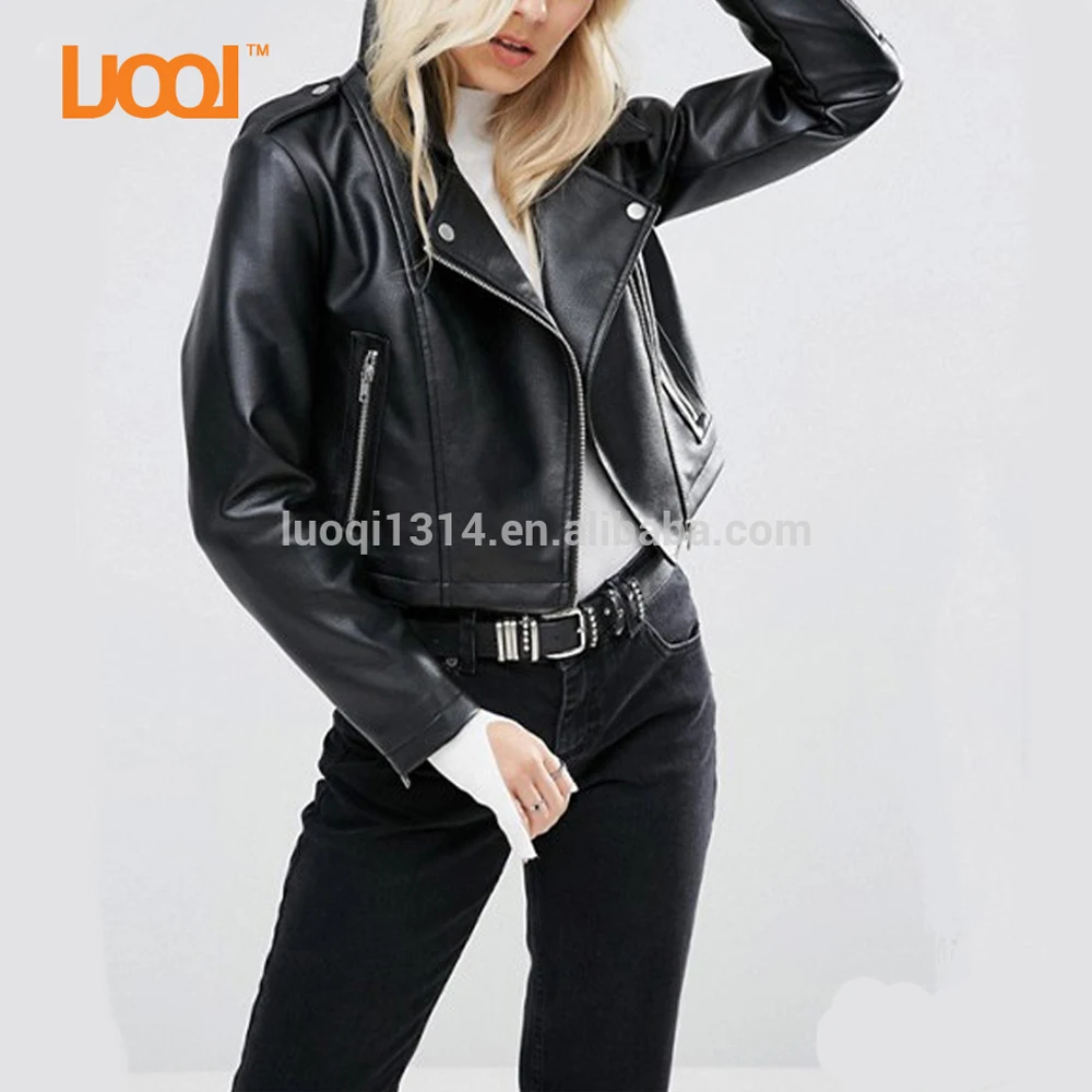 high quality oem manufacturer fashion women leather biker