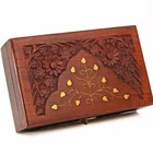 Hand carved custom Jewelry Storage wooden Box