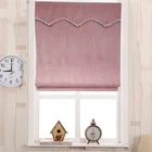 New design OEM manual chain blackout roller window blind plain fabric roman shades