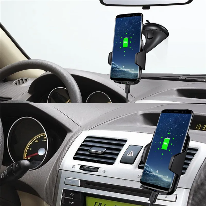 Charging-Car-Mount-Holder-For-Iphone-X-8-Plus-Fast-Qi-Wireless-Charger-Phone-Holder-for