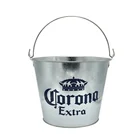 Custom galvanized iron party wine ice cooler bucket with logo