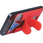 Multifunction silicone phone holder 3m sticker smart wallet mobile card holder silicone phone card holder