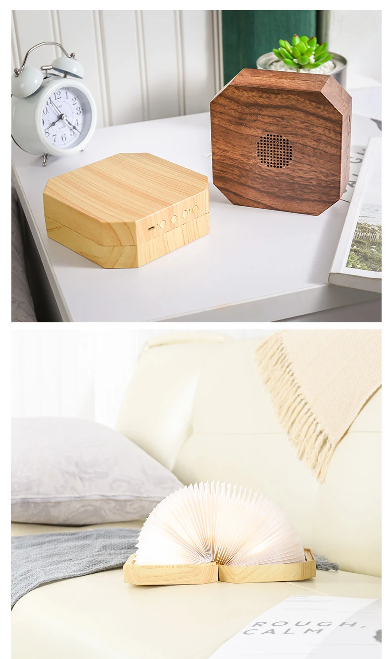 Led Bluetooth Book Light Speaker USB Charging Wireless Portable Audio Player for Mobile Phone Tablet and Computer - ANKUX.COM